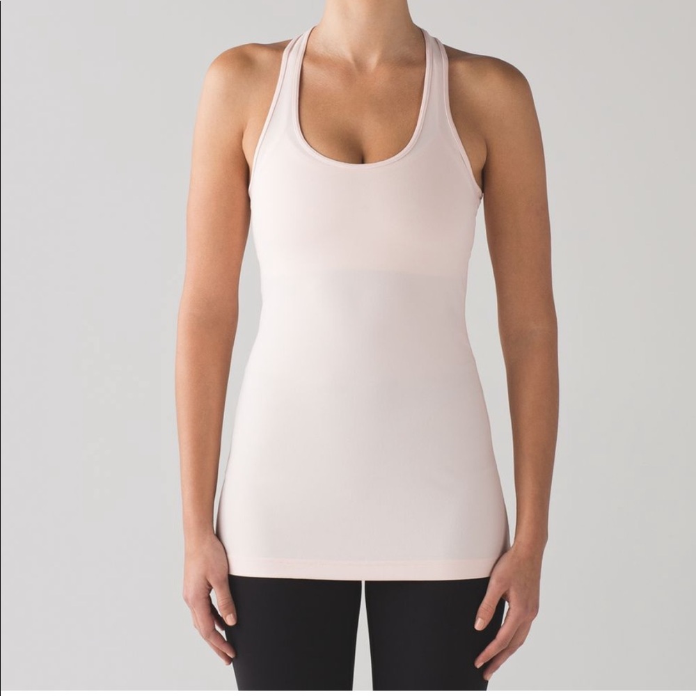 LULULEMON Cool Racerback Butter Pink Tank Size 10